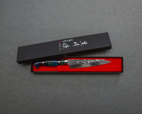 Yu Kurosaki "Senko" R2/SG2 130mm Petty with Polished Azurite Malachite Acrylic Handle