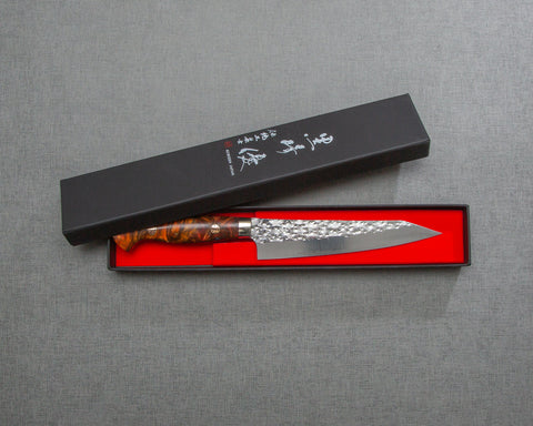 Yu Kurosaki "Senko" R2/SG2 150mm Petty with Polished Maroon Amber Acrylic Handle
