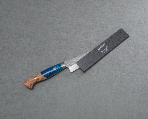 Yu Kurosaki "Senko" R2/SG2 150mm Petty with Stabilized Wood / Polished Ocean Blue Acrylic Handle