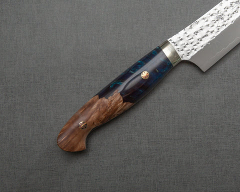 Yu Kurosaki "Senko" R2/SG2 270mm Sujihiki with Stabilized Wood / Polished Navy Acrylic Handle