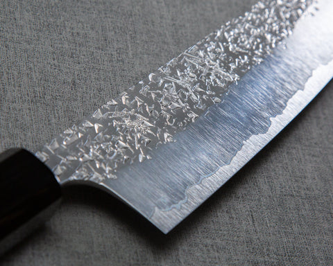 Yu Kurosaki "Shizuku" R2/SG2 Tsuchime 165mm Santoku with Ebony Buffalo Horn Handle