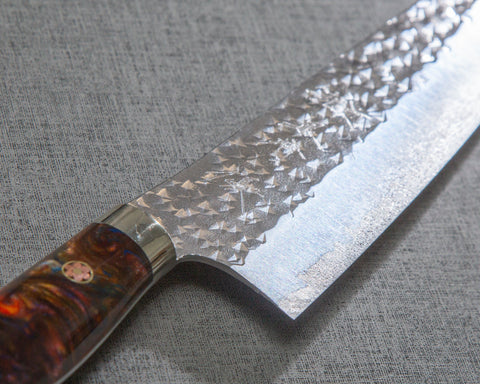 Yu Kurosaki "Senko" R2/SG2 170mm Santoku with Polished Red Ammolite Acrylic Handle