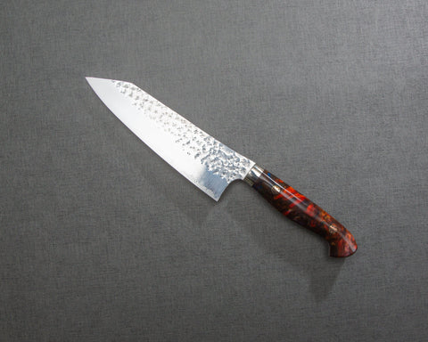 Yu Kurosaki "Senko" R2/SG2 170mm Santoku with Polished Red Ammolite Acrylic Handle