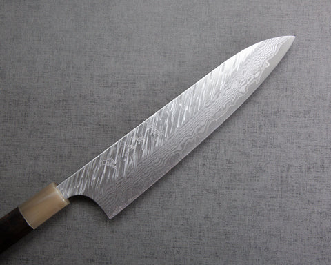 Yu Kurosaki "Fujin" VG10 Tsuchime Suminagashi Gyuto with Ebony White Buffalo Horn Handle