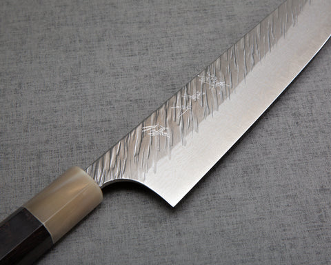 Yu Kurosaki "Fujin" VG10 Tsuchime Suminagashi Gyuto with Ebony White Buffalo Horn Handle