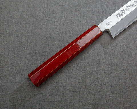 Yoshihiro "Ao-Kasumi" Aogami #2 240mm Yanagiba with Urushi Handle and Maki-e Art (Unryu) Saya