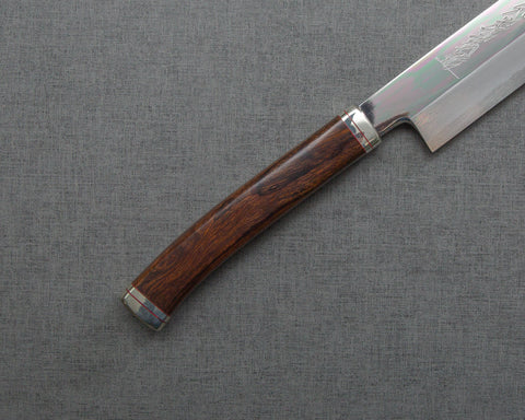 Goh Umanosuke Yoshihiro Ginsan (Silver #3) Mirror 330mm Yanagiba with Ironwood Handle with Saya