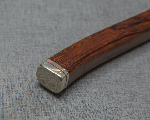 Goh Umanosuke Yoshihiro Ginsan (Silver #3) Mirror 330mm Yanagiba with Ironwood Handle with Saya