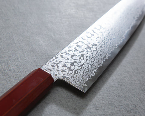 Yoshihiro ZA-18 Damascus 240mm Gyuto with Urushi Handle and Maki-e Art (Unryu) Saya
