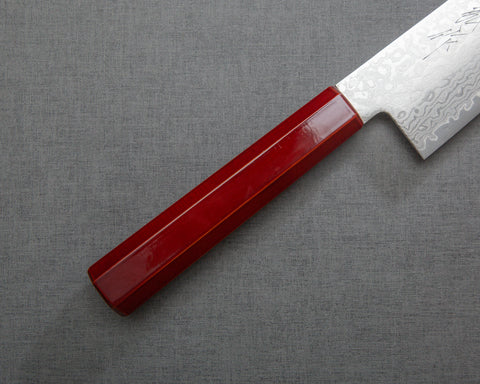 Yoshihiro ZA-18 Damascus 240mm Gyuto with Urushi Handle and Maki-e Art (Unryu) Saya
