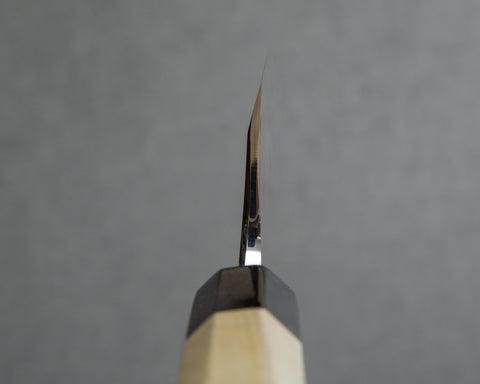 Yoshihiro Yauji Aogami #2 Damascus 180mm Deba with Magnolia Buffalo Horn Handle