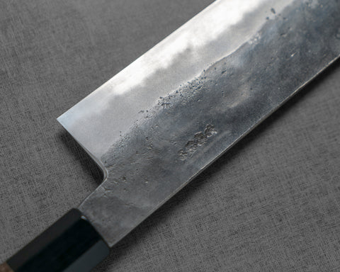 Miyazaki Kajiya Aogami #1 Kurouchi 240mm Gyuto with Wenge Buffalo Horn Handle