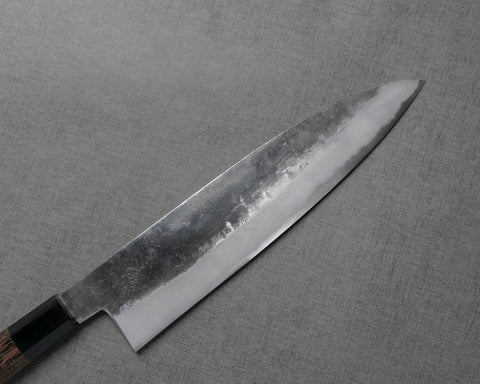 Miyazaki Kajiya Aogami #1 Kurouchi 240mm Gyuto with Wenge Buffalo Horn Handle