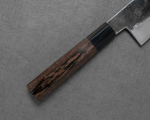 Miyazaki Kajiya Aogami #1 Kurouchi 240mm Gyuto with Wenge Buffalo Horn Handle
