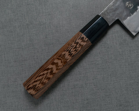 Miyazaki Kajiya Shirogami #2 Kurouchi Gyuto 240mm with Wenge Buffalo Horn Handle
