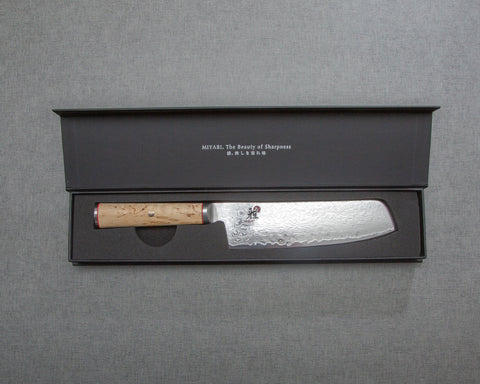 Miyabi SG2 Damascus 170mm Nakiri with Birchwood Handle