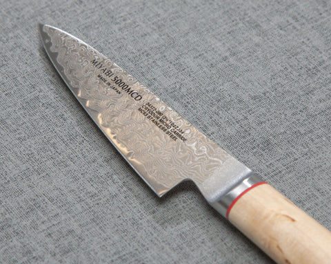 Miyabi SG2 Damascus Petty with Birchwood Handle