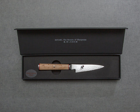 Miyabi SG2 Damascus Petty with Birchwood Handle