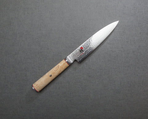 Miyabi SG2 Damascus Petty with Birchwood Handle