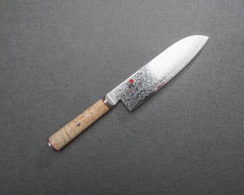 Miyabi SG2 Damascus 180mm Santoku with Birchwood Handle