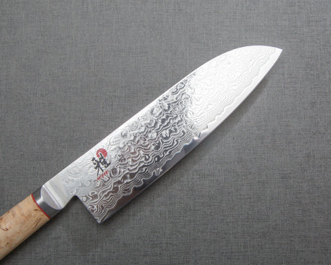 Miyabi SG2 Damascus 180mm Santoku with Birchwood Handle