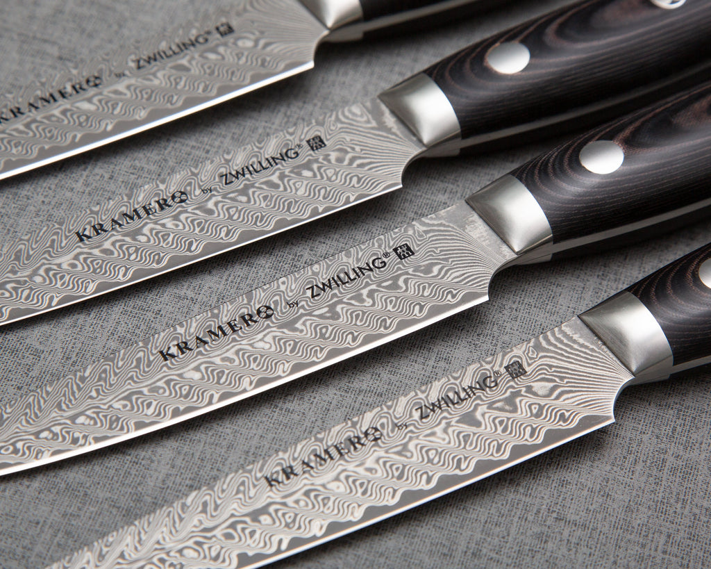 Zwilling Bob Kramer Damascus Steel Steak Knives, Set of 4