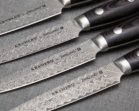 Kramer by Zwilling "Euroline" SG2 Damascus 4-Piece Steak Knife Set