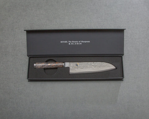 Miyabi "Black" Kurosome Damascus Santoku