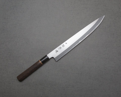 Mutsumi Hinoura Aogami #2 "Sentsuchi Hyakuren" Sujihiki 270mm with Chestnut Handle