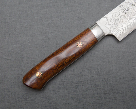 Takeshi Saji R2/SG2 Diamond Damascus 240mm Sujihiki with Ironwood Handle