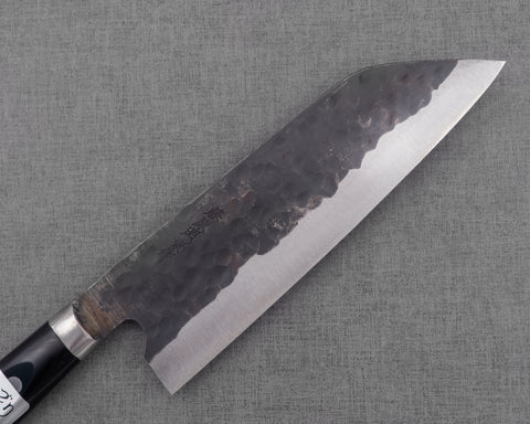 Teruyasu Fujiwara "Denka no Hoto" Aogami Super Tsuchime Kurouchi 180mm Santoku