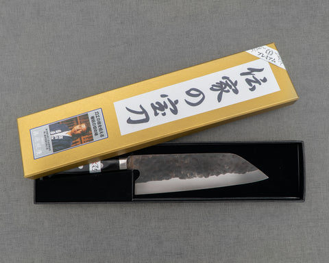 Teruyasu Fujiwara "Denka no Hoto" Aogami Super Tsuchime Kurouchi 180mm Santoku
