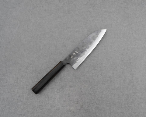 Hatsukokoro "Kurogane" Aogami #2 Kurouchi 165mm Santoku