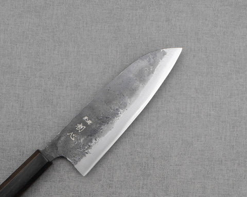 Hatsukokoro "Kurogane" Aogami #2 Kurouchi 165mm Santoku