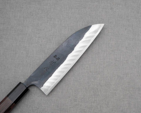 Hatsukokoro "Kuronami" Aogami #2 Kurouchi 165mm Santoku