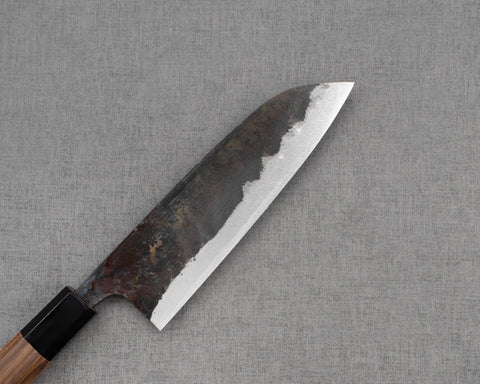 Hatsukokoro "Kurokuma" Aogami #2 Kurouchi 165mm Santoku