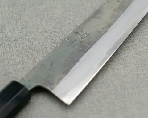 Hatsukokoro / Motokyuuichi Hamono "Kurosagi" Aogami Super 3-Layer Kurouchi 210mm Kiritsuke Gyuto