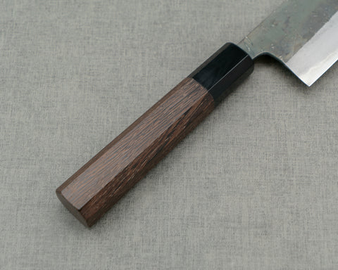 Hatsukokoro / Motokyuuichi Hamono "Kurosagi" Aogami Super 3-Layer Kurouchi 210mm Kiritsuke Gyuto