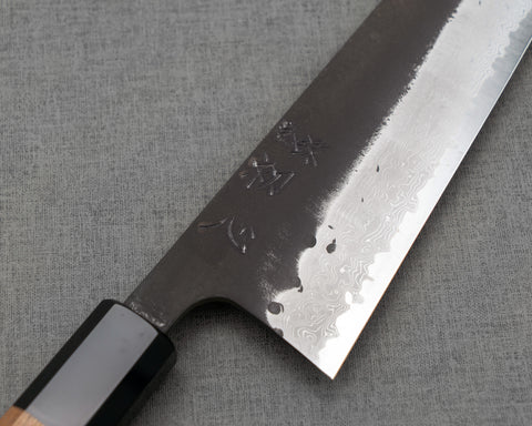 Hatsukokoro / Takahiro Nihei "Shinkiro" Aogami Super Kurouchi Damascus Tsuchime 165mm Bunka