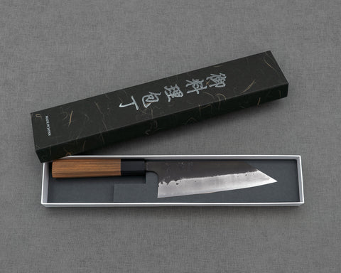 Hatsukokoro / Takahiro Nihei "Shinkiro" Aogami Super Kurouchi Damascus Tsuchime 165mm Bunka