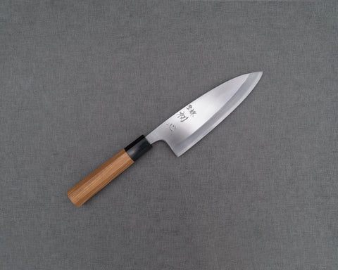 Hatsukokoro / Myojinriki Seisakusho "Shirasagi" Ginsan (Silver #3) 180mm Deba