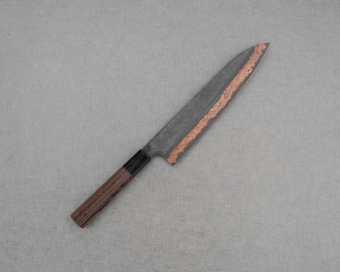 Hatsukokoro / Nigara SKD11 Kurosome Colored Damascus 240mm Gyuto