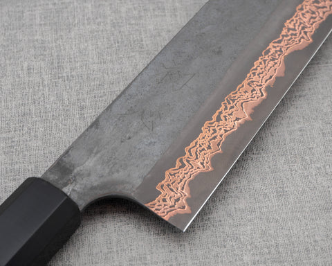 Hatsukokoro / Nigara SKD11 Kurosome Colored Damascus 240mm Gyuto