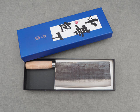 Hatsukokoro "Sentan" Shirogami #2 Kurouchi 200mm Chuka Bocho