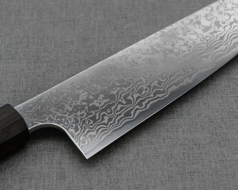 Hatsukokoro "Ginga" ATS-34 Mirror Damascus 180mm Bunka