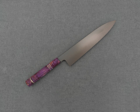 Shoichi Hashimoto Shirogami #1 Honyaki Damascus 240mm Gyuto