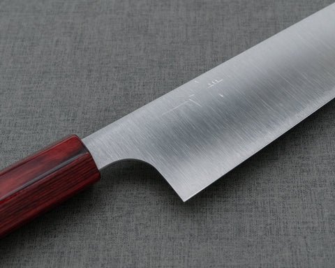 Kei Kobayashi R2/SG2 170mm Bunka with Urushi Red Pakka Wood Handle