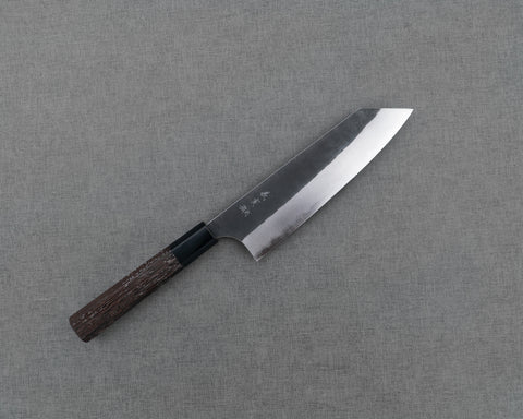 Yoshimi Kato Aogami Super Kurouchi Kasumi 170mm Bunka with Wenge Buffalo Horn Handle