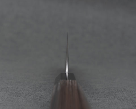 Yoshimi Kato Aogami Super Kurouchi Kasumi 170mm Santoku with Wenge Buffalo Horn Handle
