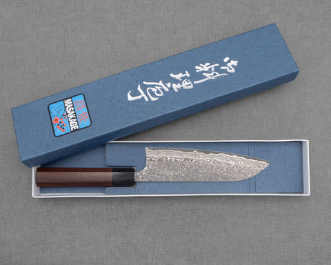 Masakage "Kumo" VG10 Kurosome Damascus 170mm Santoku